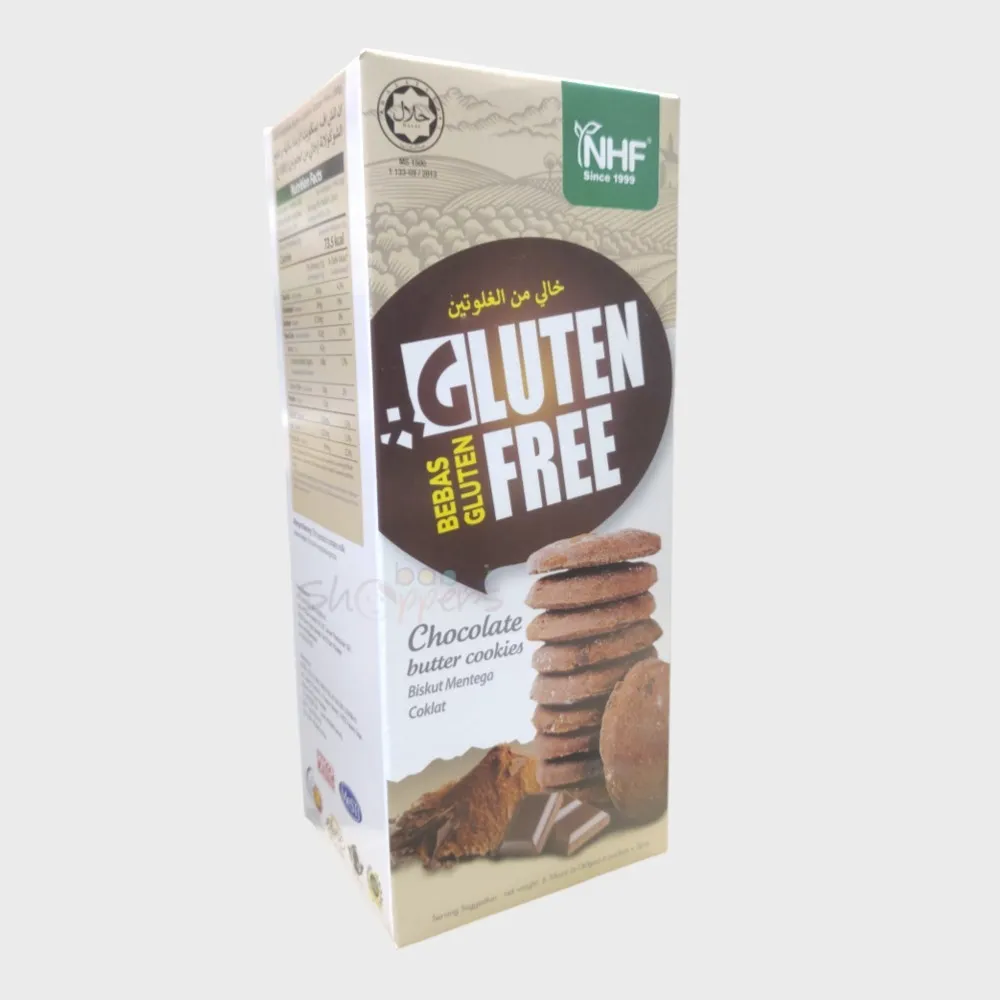 NHF Gluten Free Chocolate Butter Cookies 180g NHF Gluten Free Chocolate Butter Cookies 180g
