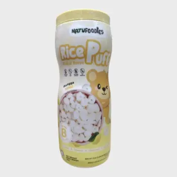 Natufoodies Rice Puff with Mango flavor 60g – Baby Snack for 8+ Months